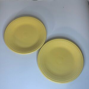 Fiestaware Yellow Dinner Plates! Set of 2 10.5 inch plates